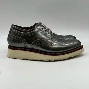 Grenson Gray Platform Brogues